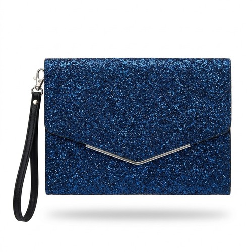 Blue sparkle glitter envelope - glitter,