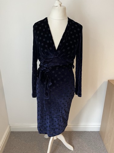 Issa blue velvet polka - 14,