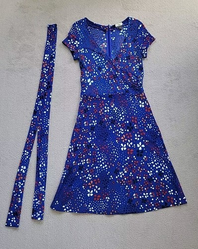 Issa royal blue faux wrap - blue,