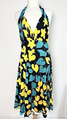 Issa silk print halterneck - print,