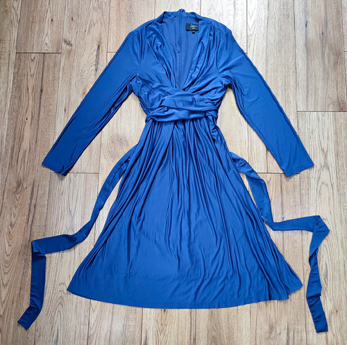 Issa london blue wrap dress - london,